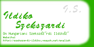 ildiko szekszardi business card